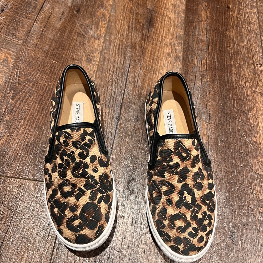 Steve Madden Animal Print Slip-On Shoes